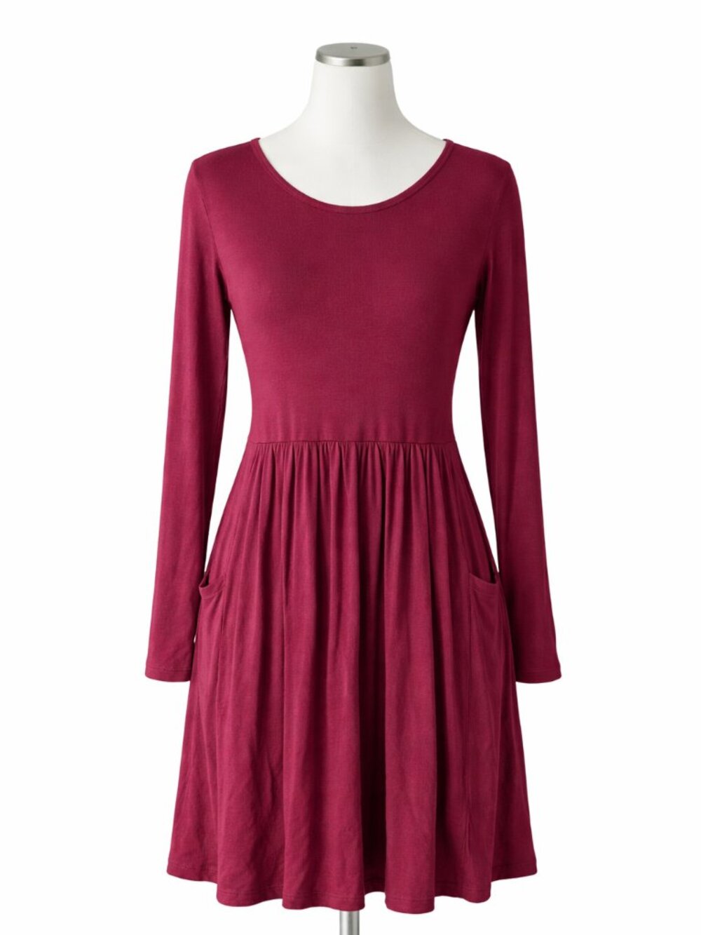 Korsis Burgundy Long Sleeve Dress Size XL | Flowy | Casual Chic